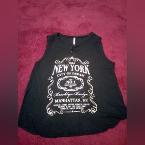 Special Occasion Black Semi Sheer Sleeveless Tunic/Size 3XLg